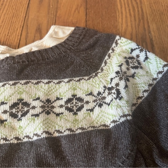 The North Face Never Stop Exploring Grey Fair Isle Sweater Wool Blend Women's M - Picture 13 of 14
